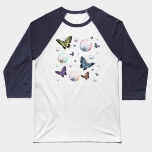 Butterflies with Bubbles Baseball T-Shirt